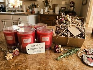 Gold Canyon Sliced Watermelon Candles Set of 4 Hostess Gift 10oz Sealed Made USA